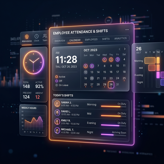 Futuristic Calendar and Shift Scheduling